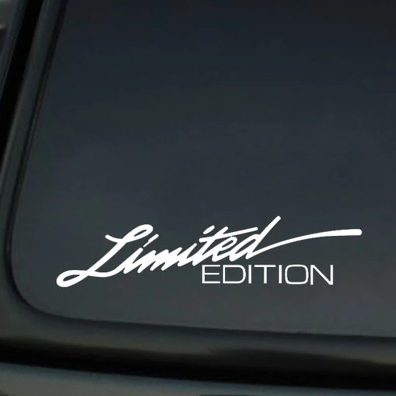 

Populor 1pc 16 CM * 3.8 CM Car Shape Letter Reflective Car Sticker Black/white