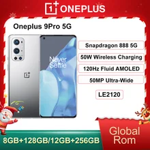 Teléfono Inteligente OnePlus 9 Pro, ROM Global, 8GB, 128GB, Snapdragon 888, 5G, pantalla fluida de 120Hz, 2,0, Hasselblad, cámara de 50MP, 65T (1)