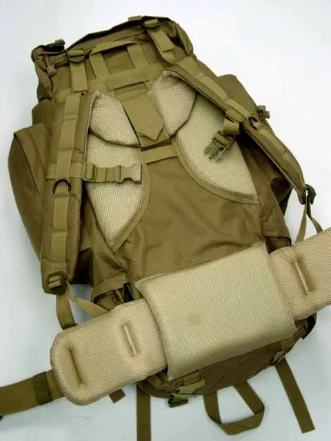 Мужской рюкзак 70L с металлической стальной рамой новый военный