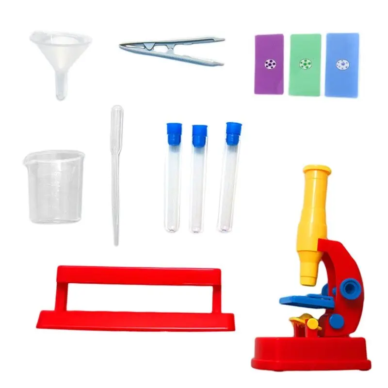 Модель микроскопа STEM Самоустанавливающаяся, мини-набор для обучения научным экспериментам, обучающая игрушка для детей