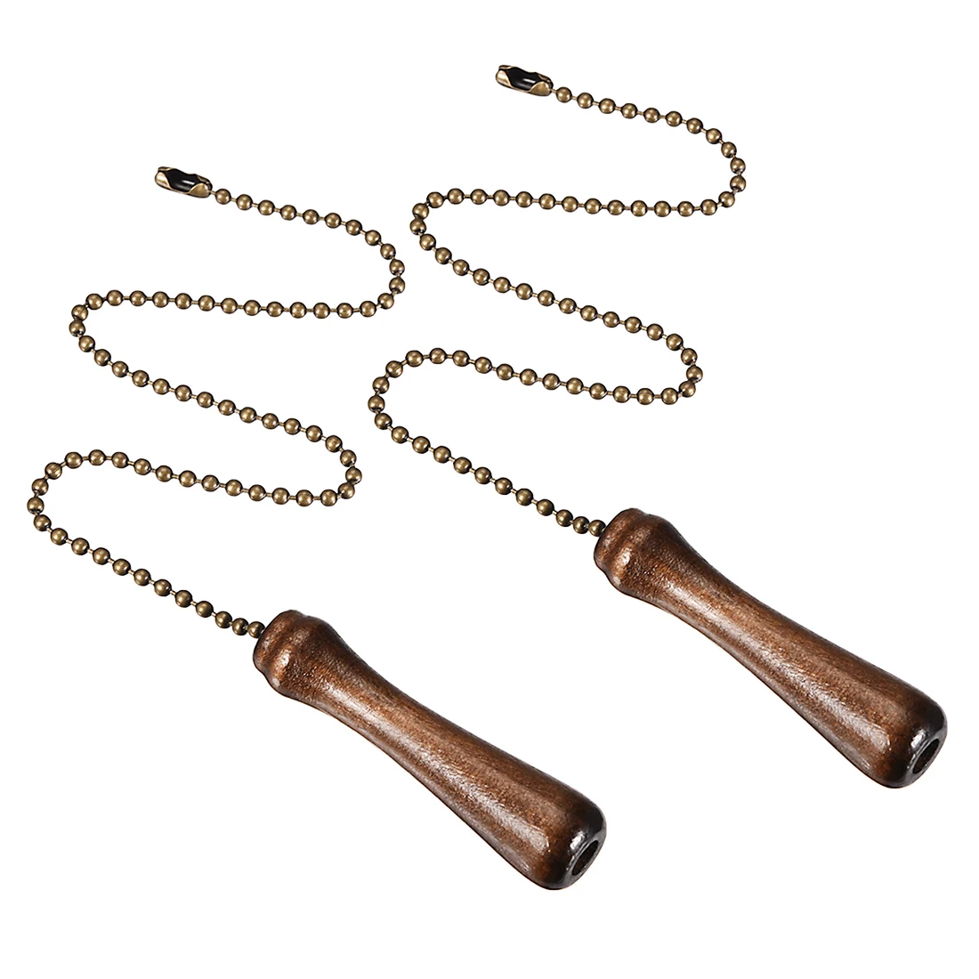 

Uxcell Wooden Pillars Walnut Pendant 12 inch Antique Brass Pull Chain for Lighting Fans, Ceiling Fans, Ventilation Pack of 2