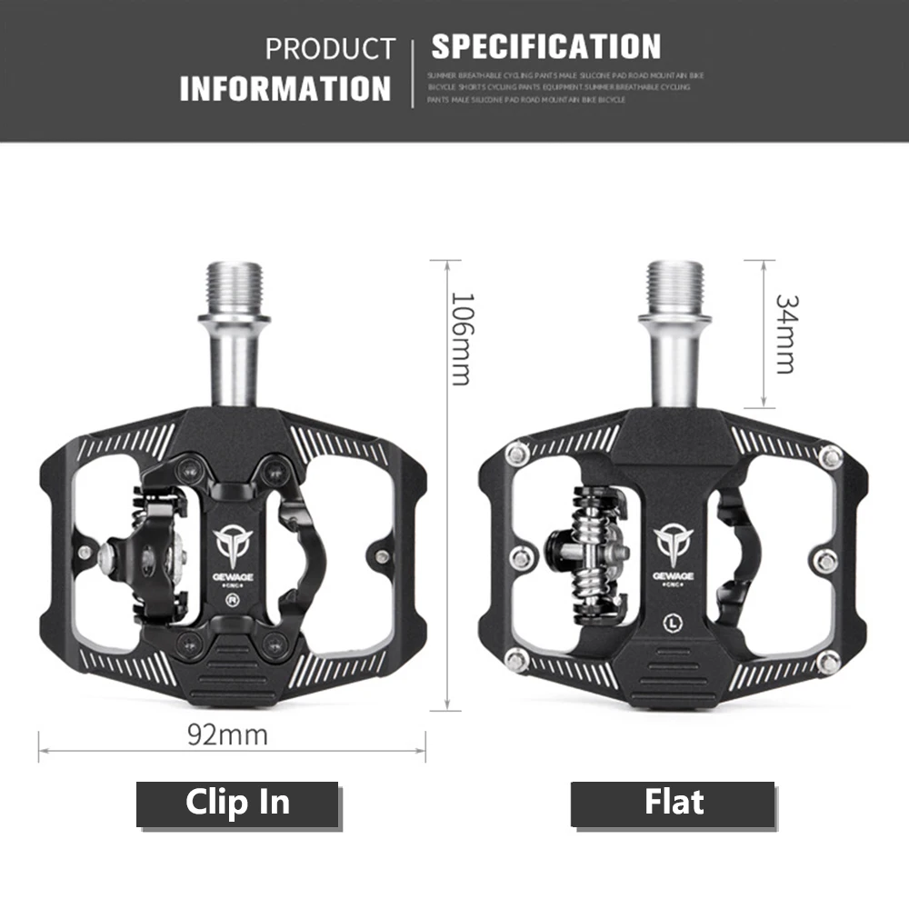 Велосипедные педали SPD самоблокирующаяся педаль с клипсой 3 двойные герметичные