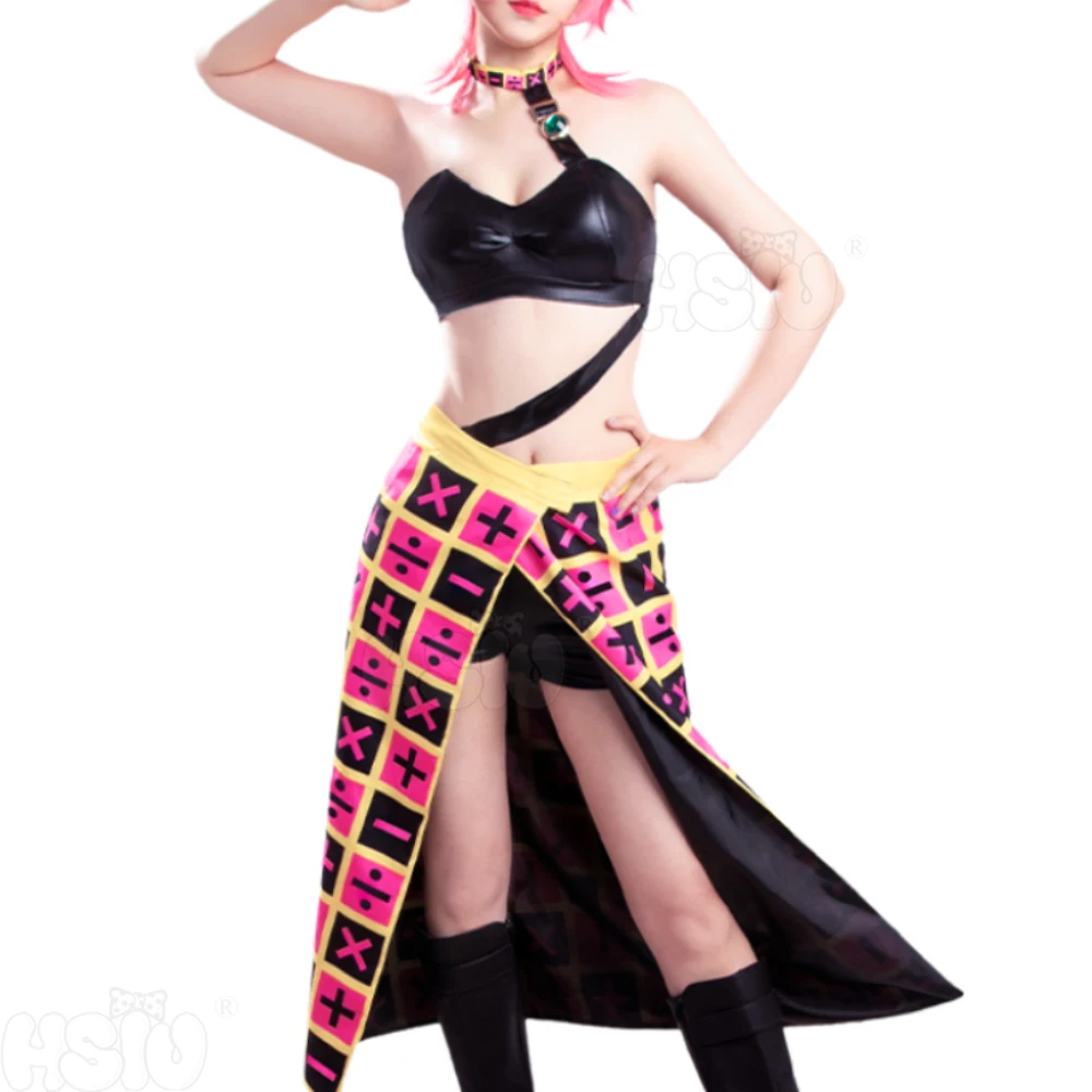 HSIU JoJo Необычные Приключения Золотой ветер роль парик Trish Una Косплей короткий