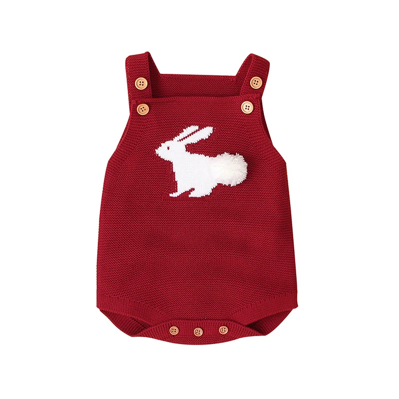 

CITRUS Baby Rompers Set Newborn Rabbit Baby Jumpsuit Sleeveles Baby Boys Clothes Autumn Knitted Casual Clothes