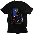 Классическая мужская футболка Boku No Hero academic с короткими рукавами, Аниме Манга All Might Plus, футболки из чистого хлопка, подарок