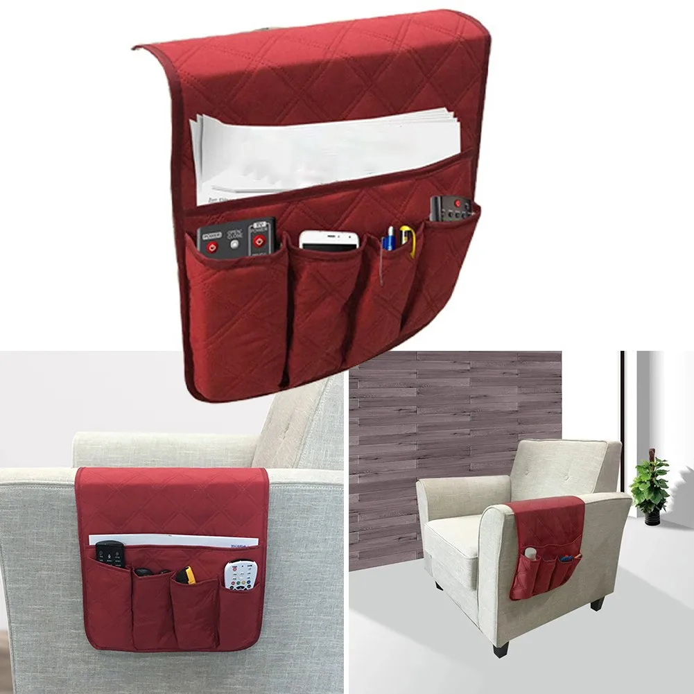 

5 Pocket Waterproof Storage Sofa Chair Armrest Side Organizer Storage Bag Remote Control Keys Magazines Storage Holder