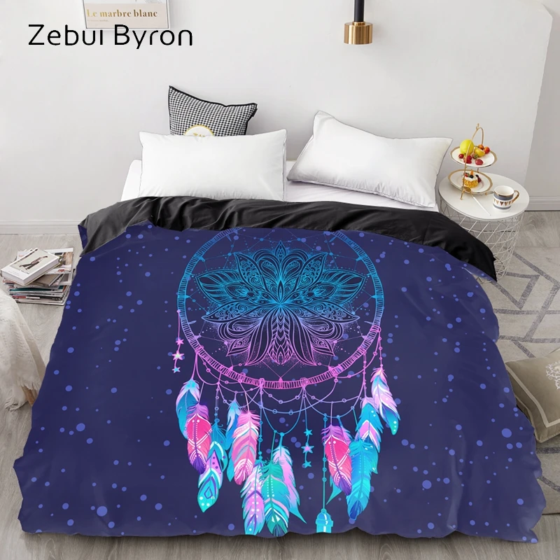 Dreamcatcher-03 3D пользовательские пододеяльник, одеяло/одеяло случае королева/король постельные принадлежности 220x240/200x200, Ловец снов Сумерки домашний текстиль, Прямая поставка - Цвет: Dreamcatcher-03