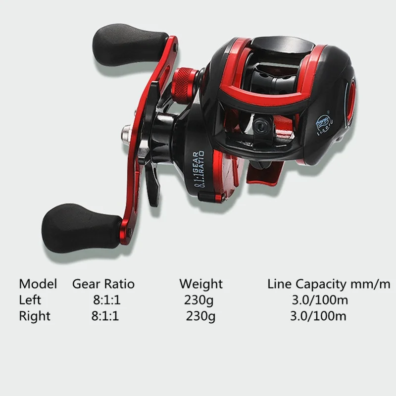 

Catch.u Fishing Wheels 18+1BB Fishing BaitCast Reel Water Drop Wheel 8:1:1 Casting Fishing Reels