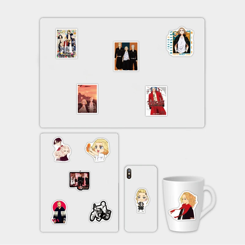 

50pcs/pack Tokyo Revengers Japanese anime Cartoon Stickers For Skateboard Computer Notebook Car Decal Children's Toys Etc