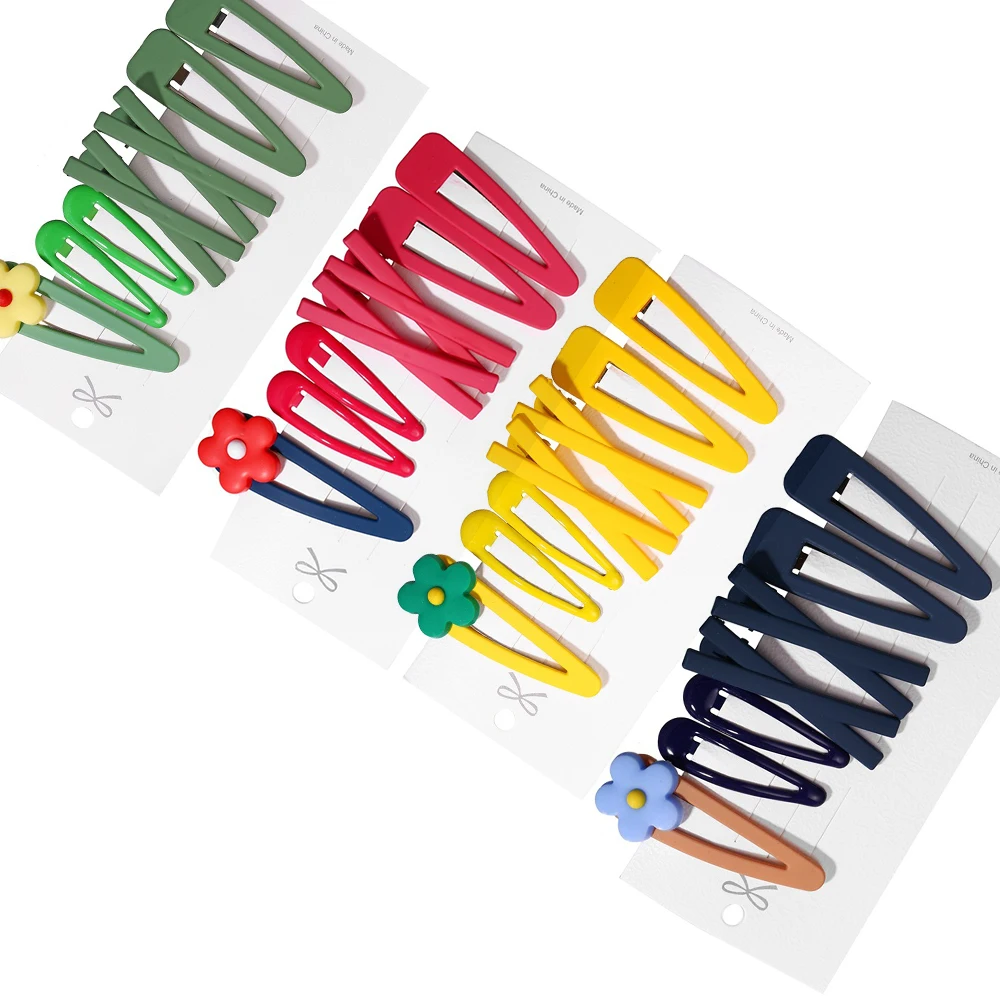 

2021 New Fashion Sweet and Cute Little Flower Hairpin Set 7 Pcs Girl Hair Accessories Children's Day Gift