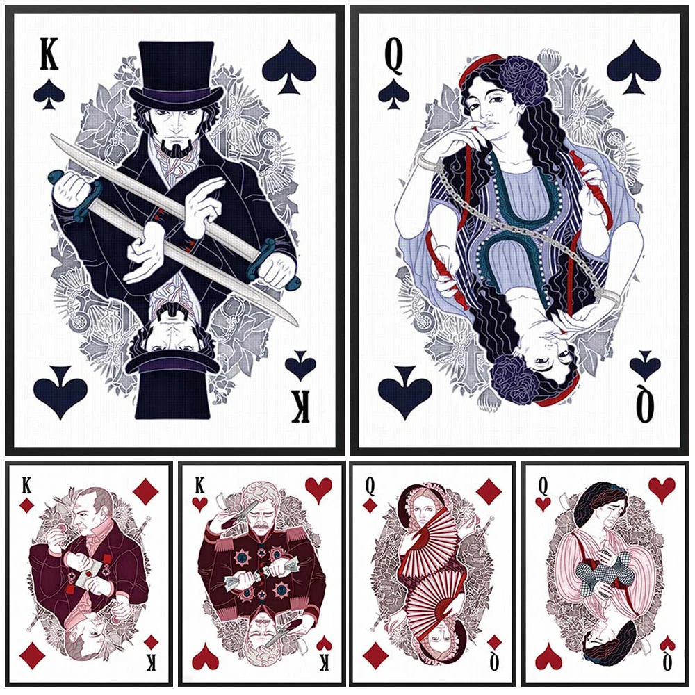 

The Count of Monte Cristo Playing Cards Poker Wall Art Canvas Painting Home Decor Wall Pictures For Living Room Posters Unframed