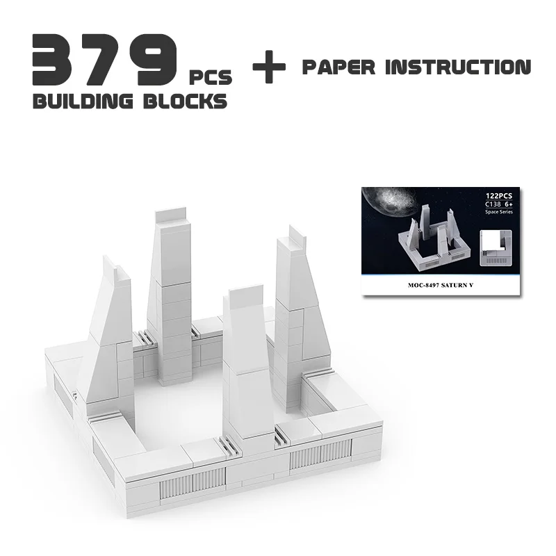 Кронштейн MOC для 21039 05007 75105 Saturn V запускаемая платформа стенд строительные блоки