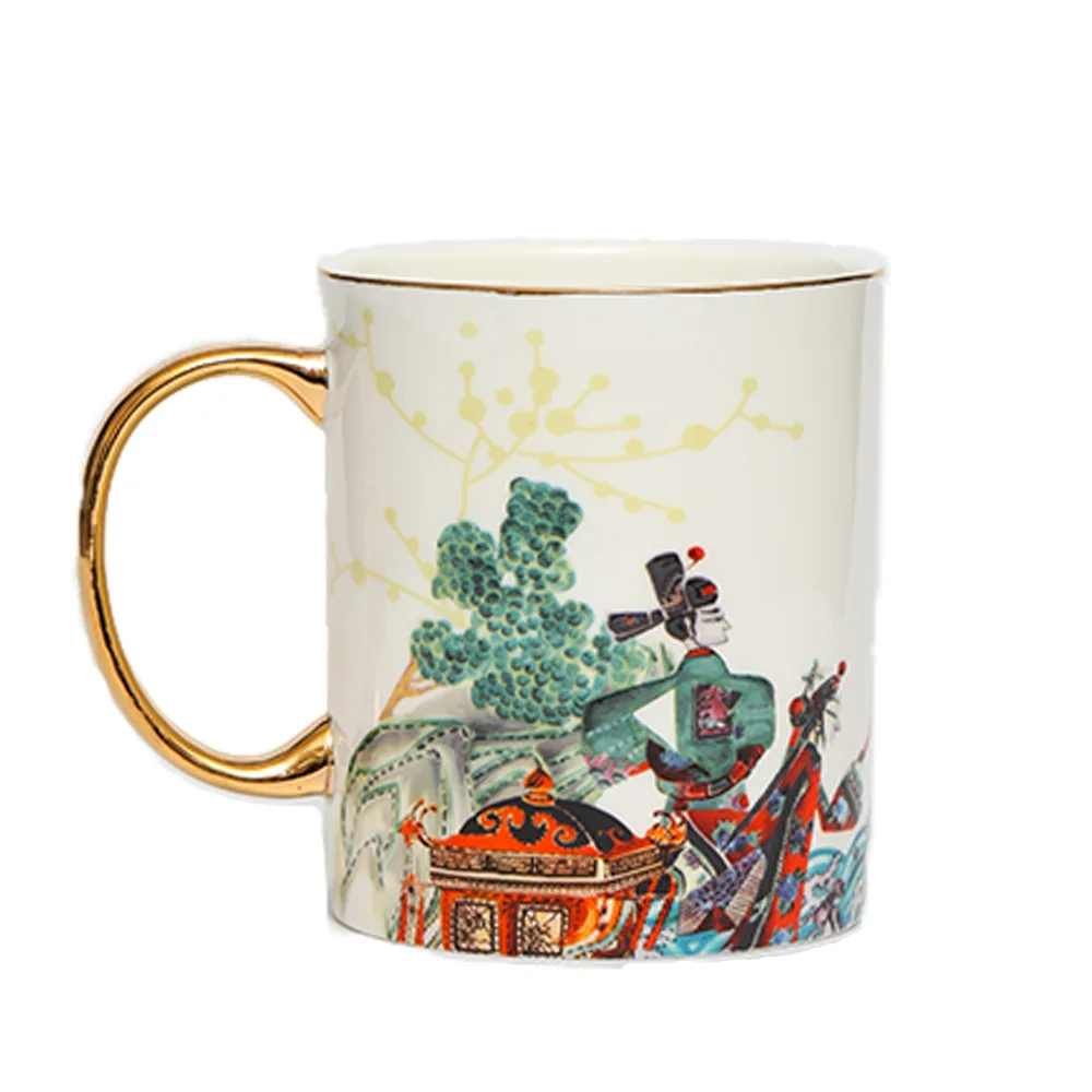 

300ml Magnolia Chinese Retro Handmade Random Texture Color Glaze High Temperature Firing Ceramic Teacup Porcelain teacup