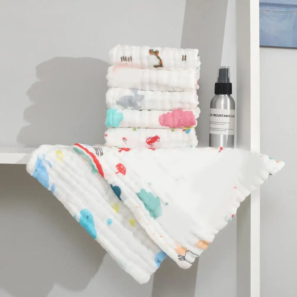 

6 Layers Of Muslin Gauze Muslin Cotton Soft Baby Towels Baby Handkerchief Cloths Feeding Washcloth Wipe Bathing Towel Face M9P4