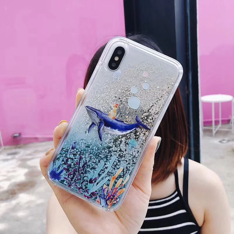 Роскошный 3D-чехол с жидким песком и мультяшным котом для huawei Honor 10 9 Lite 7X 8X 7A Mate 20 Pro