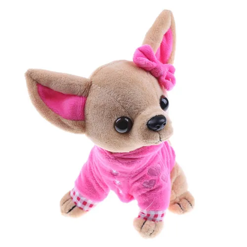 1pcs 17cm Chihuahua Puppy Kids Toy Kawaii Simulation Animal Doll Birthday Gift for Girls Children Cute Stuffed Dog Plush | Игрушки и
