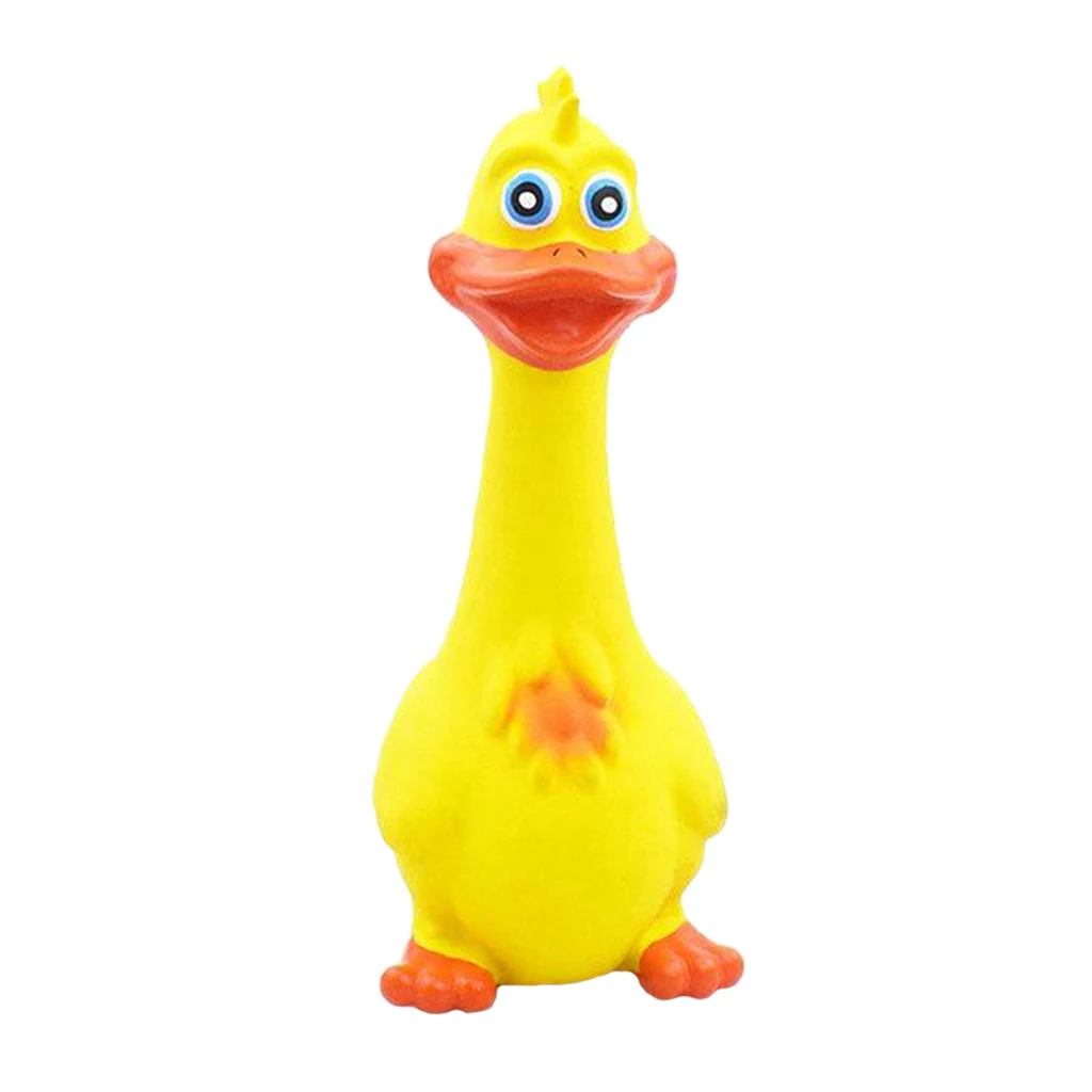 Rubber Chicken Squeeze Prank Novelty Toy Screaming Squeaking Duck Squeaky Dog Treat Bite Gift Pet Chew | Дом и сад