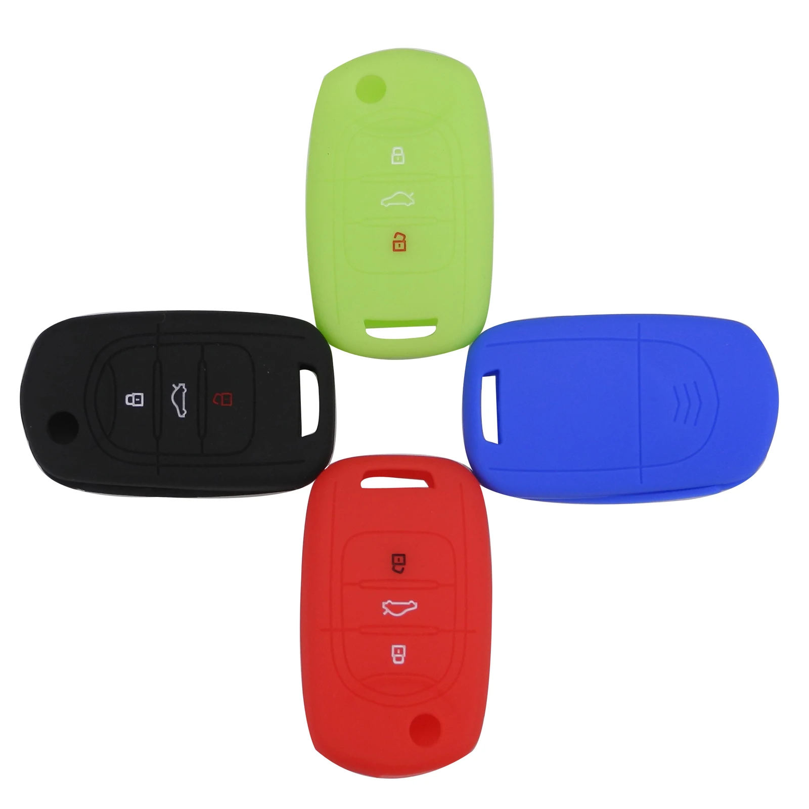 

Jingyuqin, 3 кнопки, силиконовая задняя крышка Fob для SGMW Wuling HongGuang S Macro светильник S1, держатель для автостайлинга