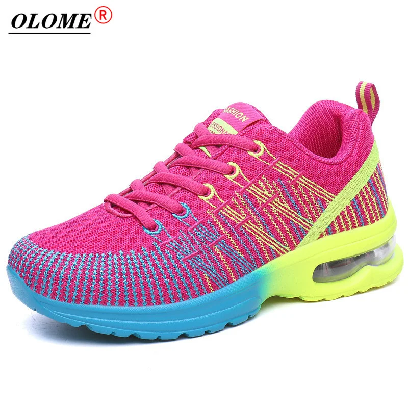 

New Women Casual Shoes Ladies Sport Sneakers Lace Up Running Shoe Woman Red Platform Sneaker Wedges Vulcanized Mesh Trainers