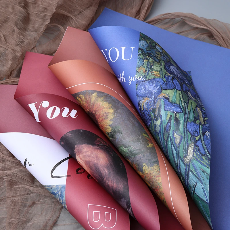 

Винтажная искусственная обмотка для букета цветов на День святого Валентина, плотный материал, 10 листов