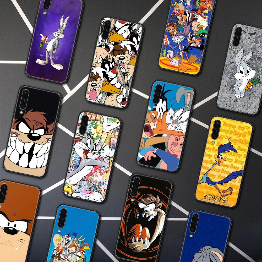 

Cartoon Funny Bunny Bugs Phone Case Cover For Samsung Galaxy A7 9 8 10 20 20e 21 S 30 30S 31 41 50 50S 51 70 71 91 black Coque