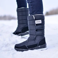 thickened high tube snow boots plus velvet to keep warm mens cotton shoes medium tube large size winter boots non slip russia