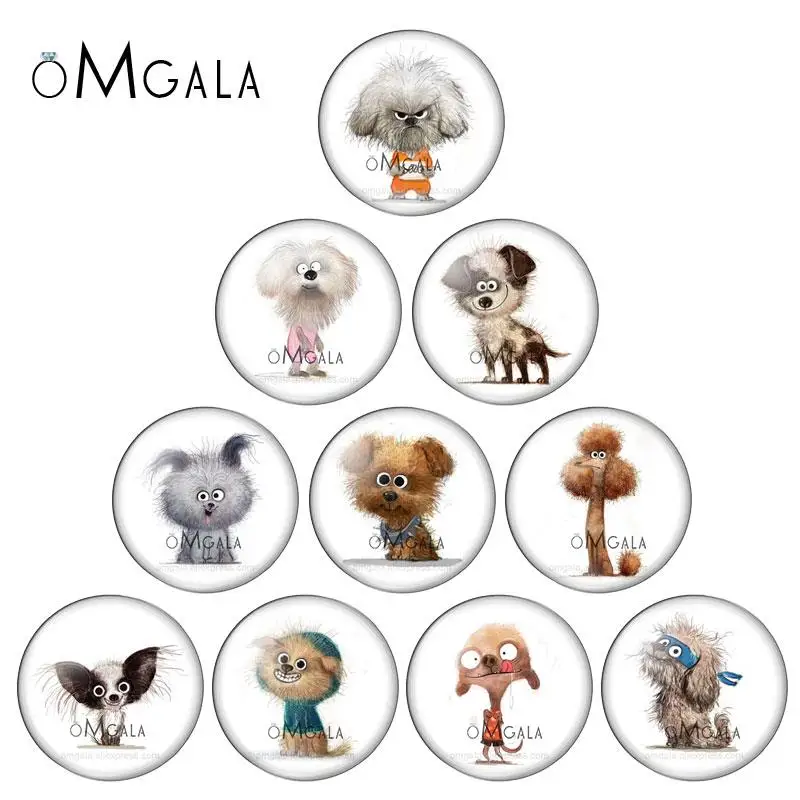 10 шт./набор круглые стеклянные кабошоны для фото собак 12/16/18/20/25 мм | Украшения и