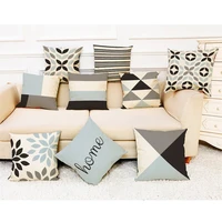 geometric pattern printed throw pillow modern brief soft linen blend cushion living office coffee home decorative pillows case