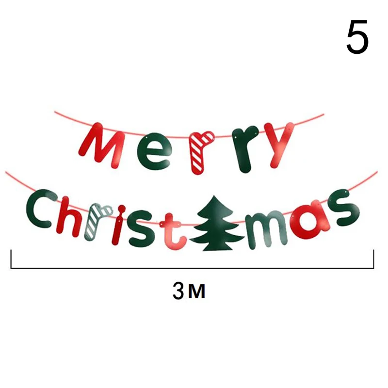 Веселый Рождественский баннер настенная гирлянда Рождественская вечеринка флаг