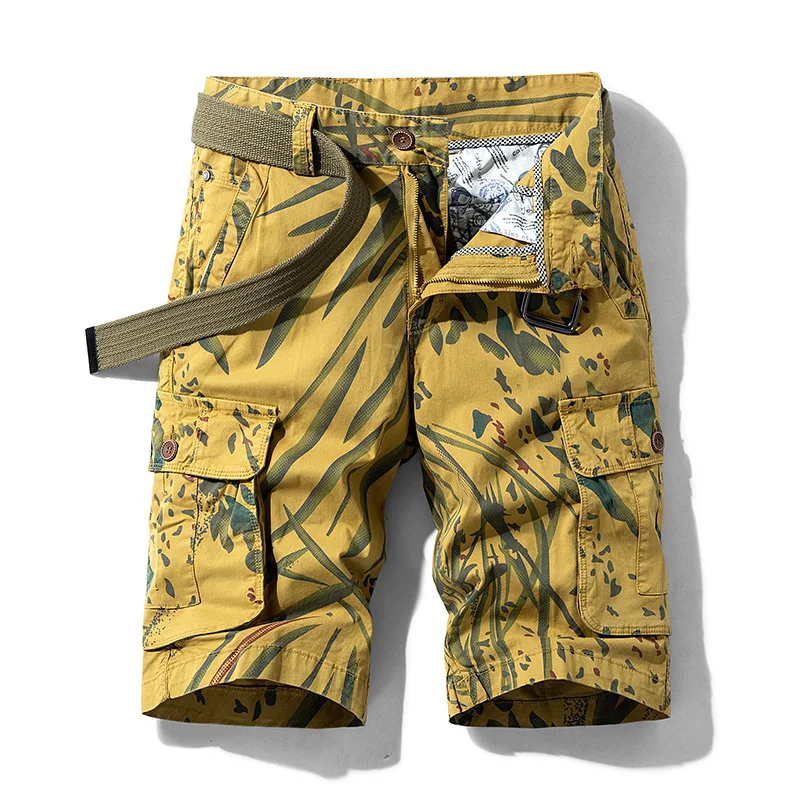 New Military Cargo Shorts Men Summer Camouflage Pure Cotton Brand Clothing Comfortable Men Tactical Camo Cargo Shorts 28-38