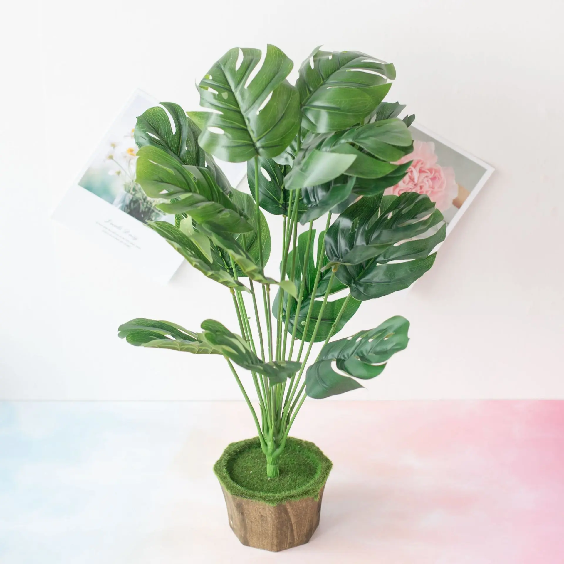 18 вилок/Букет 54 см искусственные листья Декор тропические Пальмовые Листья