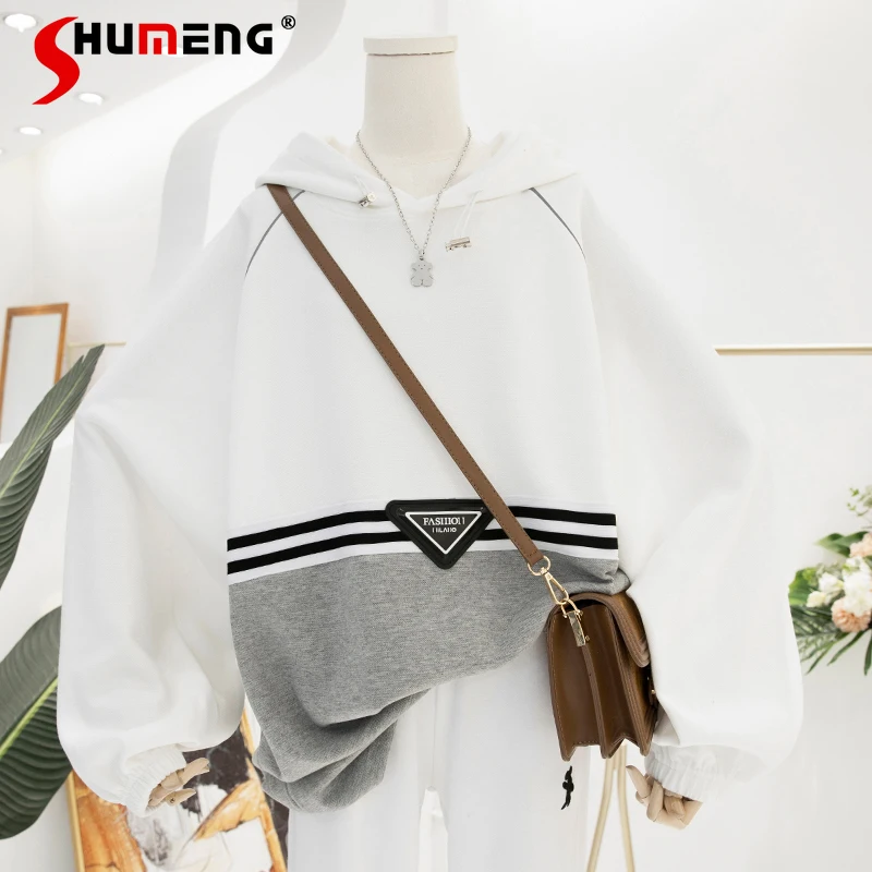 

Женская толстовка с капюшоном, Повседневный пуловер с капюшоном в Корейском стиле, осень 2021