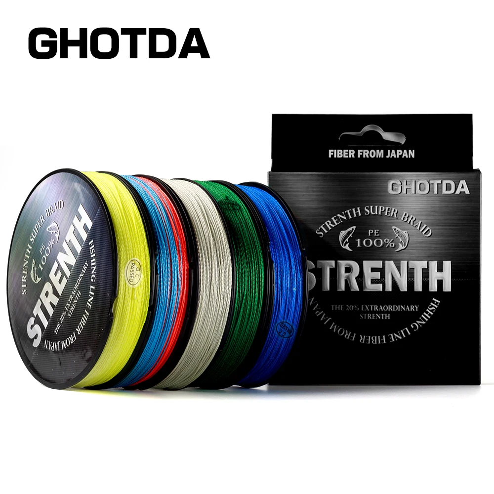 Новая плетеная рыболовная леска GHOTDA 100 м 4 нити ПЭ мультифиламентная