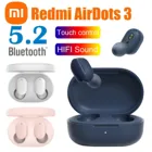2021 Xiaomi Redmi AirDots 3 беспроводные Bluetooth 5,2 Быстрая зарядка наушники стерео бас с микрофоном гарнитура Mi наушники для iPhone