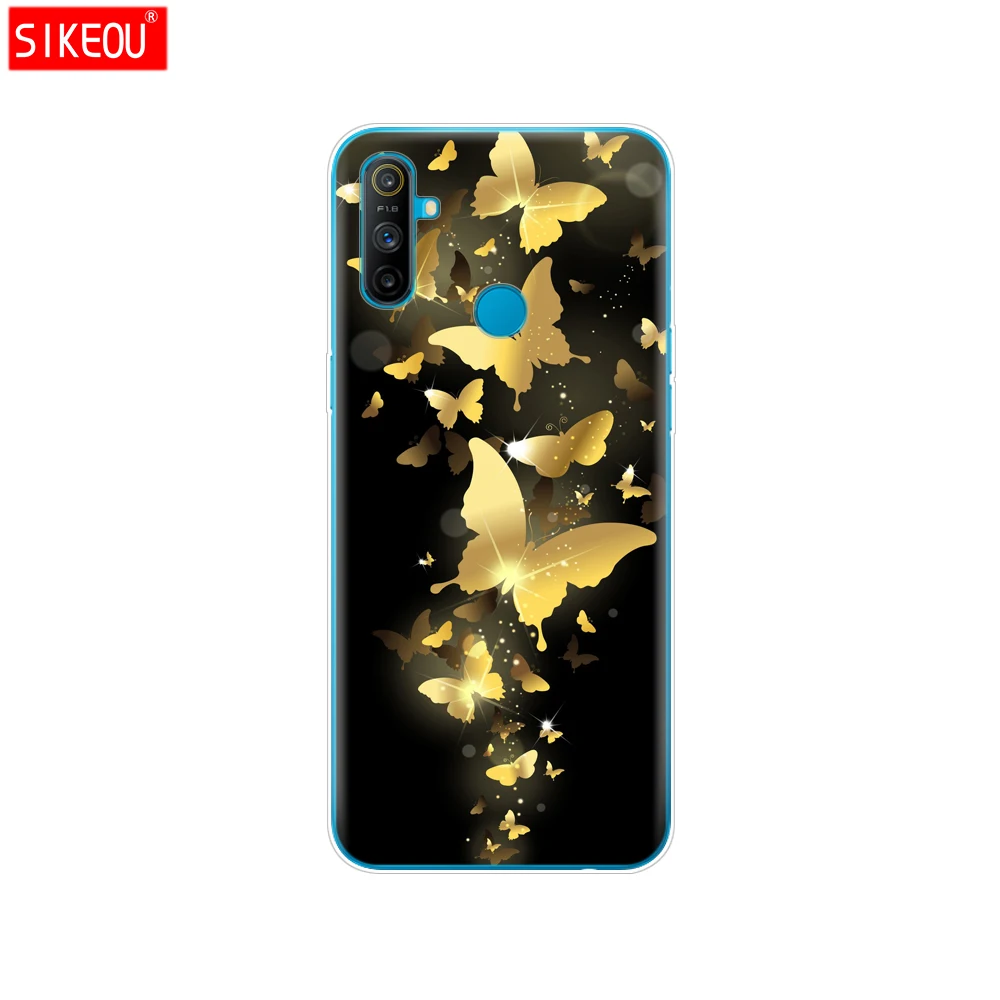 For Realme C3 Case Soft Silicon TPU Back For OPPO Realme C3 RMX2020 C 3 RealmeC3 Phone Cover Coque Capa Funda 6.5inch Cat Flower