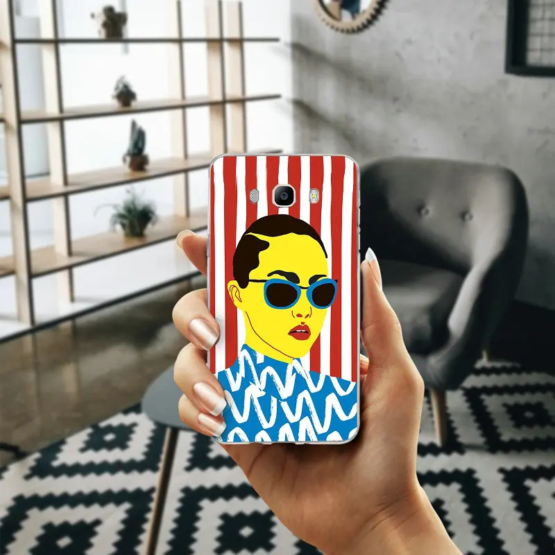 Чехол из мягкого ТПУ для Samsung Galaxy A3 A5 A7 J1 J2 J3 J5 J7 2016 2017 с изображением девушек |
