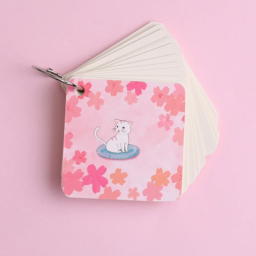 Fancy Pink Sakura Memo Pad To Do List Writing Paper Kawai Flower Cherry Blossom Cute Cat Ring Binder Loose Leaf Stationery Goods |