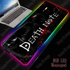 Игровой RGB коврик для мыши XGZ с аниме Death Note, компьютерный коврик для мыши с RGB-подсветкой, большой коврик для мыши XXL, Настольный коврик для клавиатуры