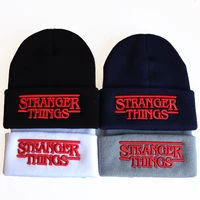 stranger things embroidery hat warm knitted hat fans men women boys girls elastic hat gift cosplay birthday gift