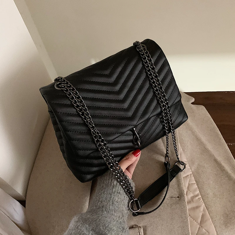 

Fashion Designer Women Chain Pu Leather Shoulder Bag High Quality Ladies Crossbody Bags for Women Casual Small Messenger Bags