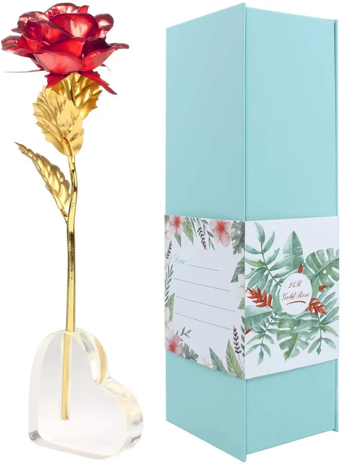 Подставка в форме сердца из 24-каратной Золотой розовой фольги уникальные подарки