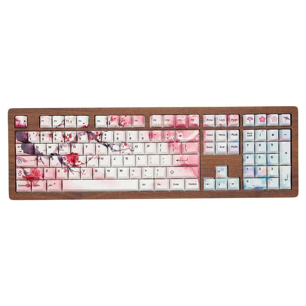 JKDK sakura five surface sublimation cherry profile 108/126 клавиш для механической клавиатуры mx switch