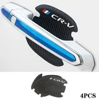 Для Honda CR-V CRV 2017 2018 2019 2020 автомобильная пленка защита 4 шт. углеродное волокно шаблон Автомобильная дверная ручка Защита от царапин наклейки