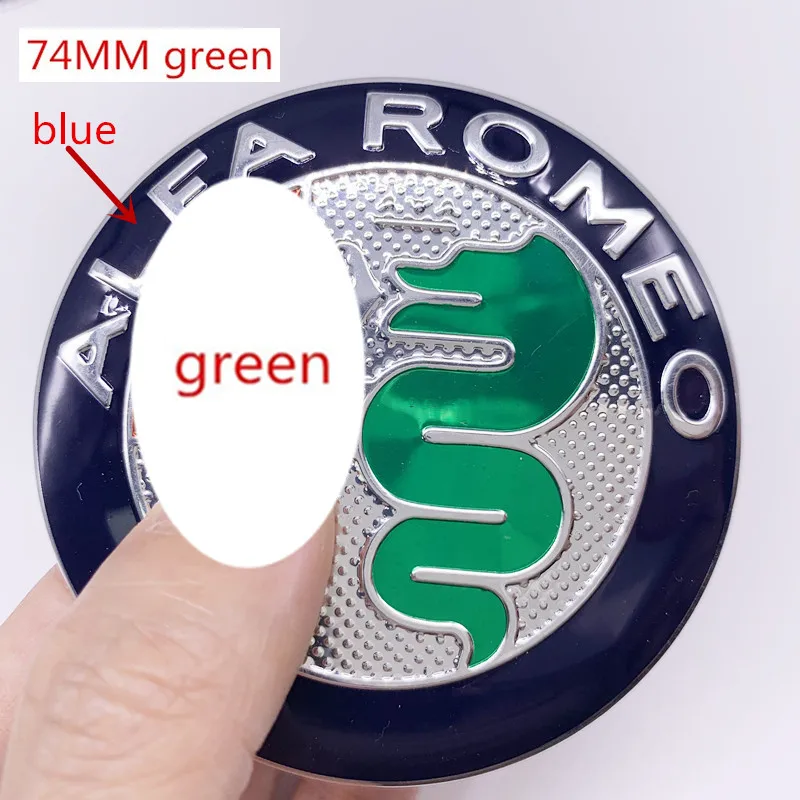 2pcs 7.4cm full chrome Color ALFA ROMEO Car Logo emblem Badge sticker for Mito 147 156 159 166 Specials sale 74mm | Автомобили и