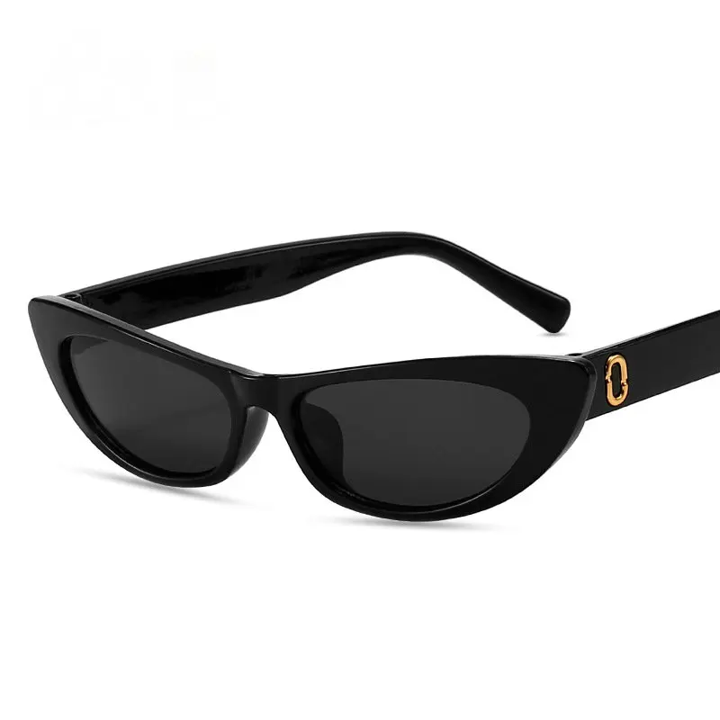 

Women Cat Eye Sunglasses Small Size Brand Designer Fashion Retro Ladies Sun Glasses Female Black Purple Red Glasses UV400