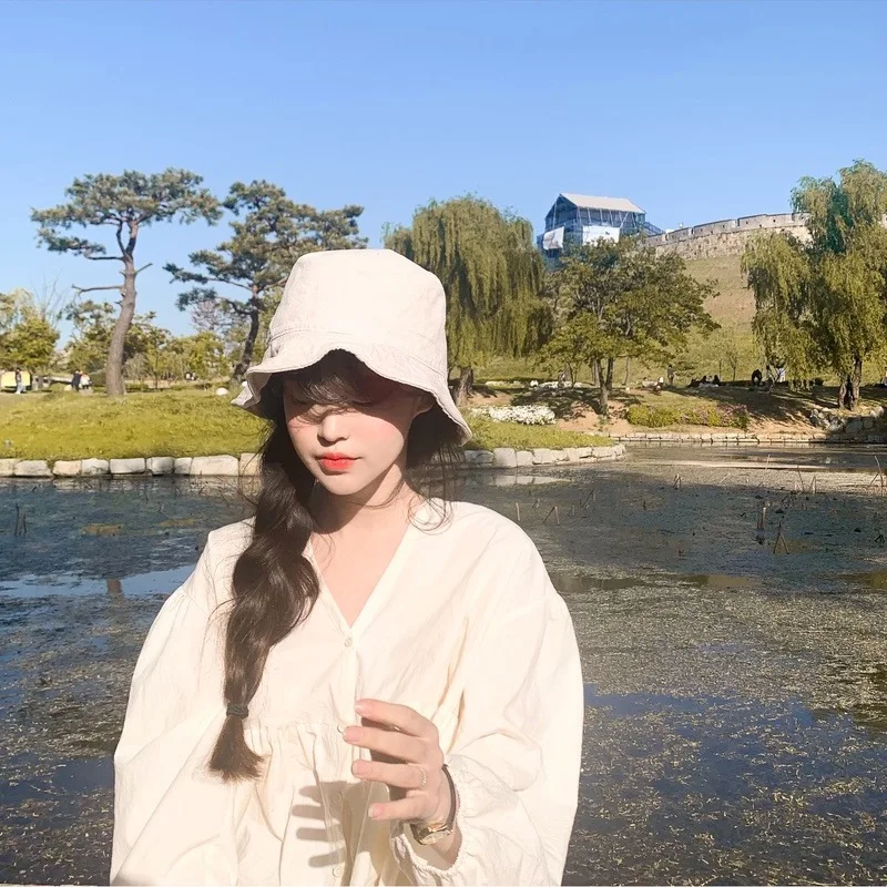 

Women Blouses Long Sleeve Janpan Kawaii Cute Loose Vestidos Single Breasted V Neck Elegant Mujer Casual Top Femme