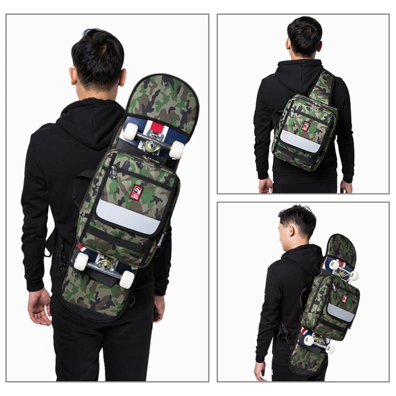 

Multi-Functional Skateboard Longboard Carry Bag Outdoor Sport Folding Sling Pack Handbag Shoulder Bag
