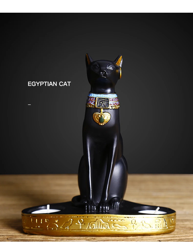 

Cat Candlestick Resin Craft Gifts Ornaments Creative Tea Candle Candlestick Club Home Decoration