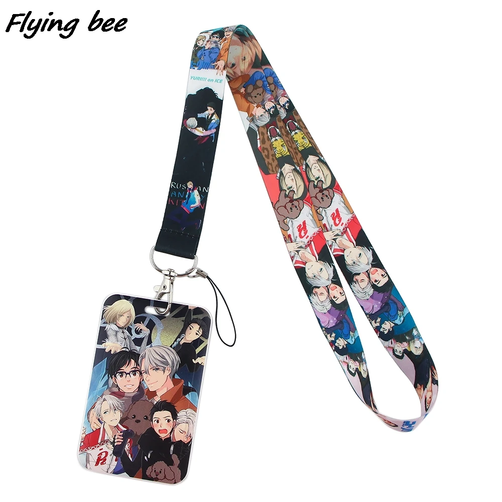 

Flyingbee X1629 Anime Yuri On Ice Cartoon Card Holder ID Holder Bus Card Holder Staff Card Phone Lanyard Accessories For Child