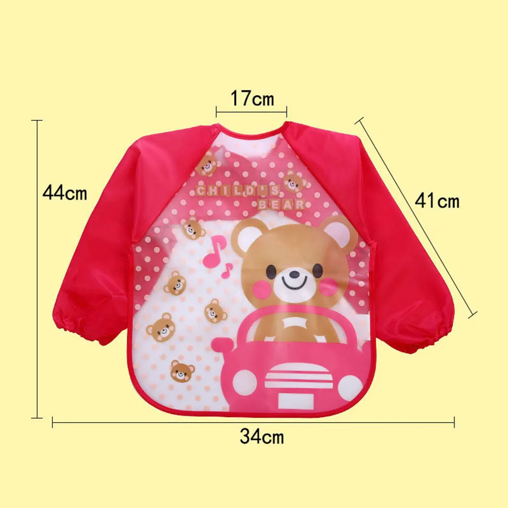 Baby Bibs Waterproof Long Sleeve Apron Children Feeding Smock Bib Burp Clothes | Детская одежда и обувь